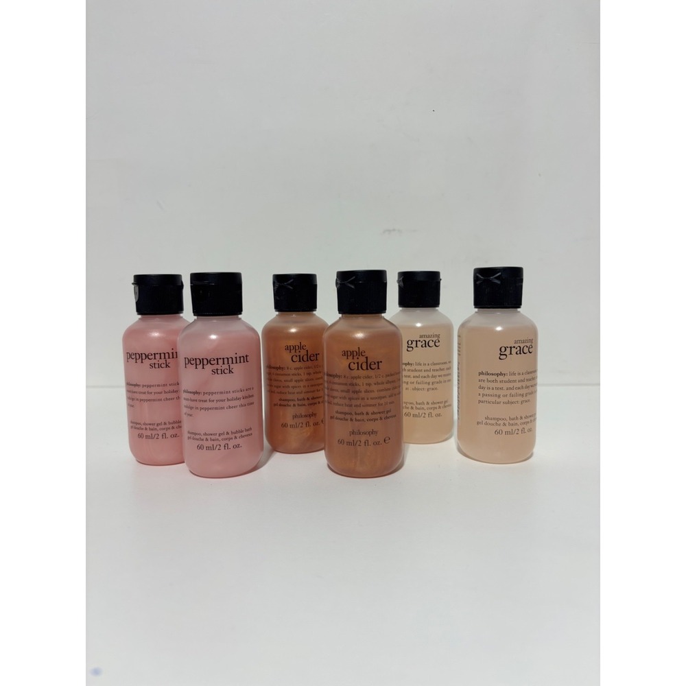 Philosophy Shampoo Shower Gel Bubble Bath Mini Travel 60 ml 2 fl oz Lot of 6